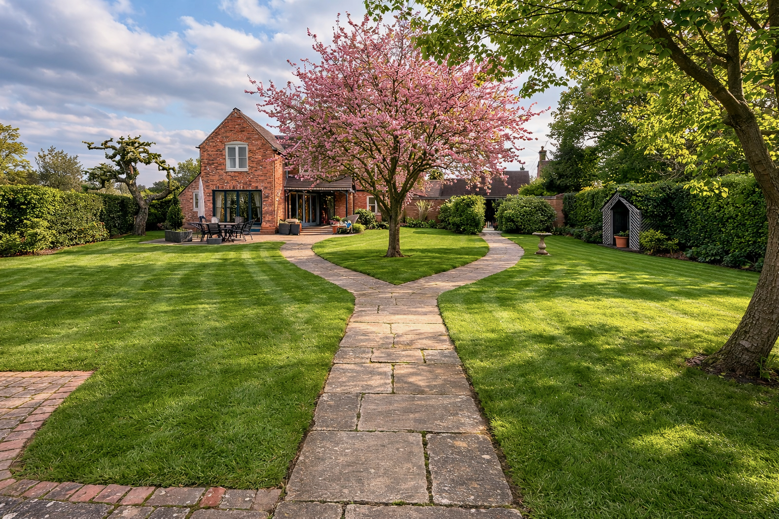 Beautiful garden maintained by Yew Tree Garden Services, Stoke Prior