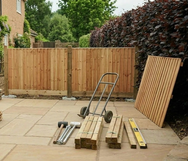 Garden fencing installation in Stoke Prior